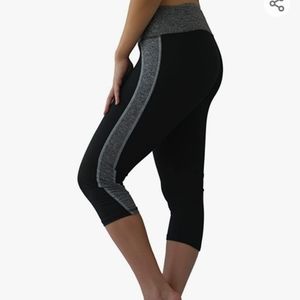 New Moisture Wick Skinny Athletic Yoga Capri Leggings Size XL